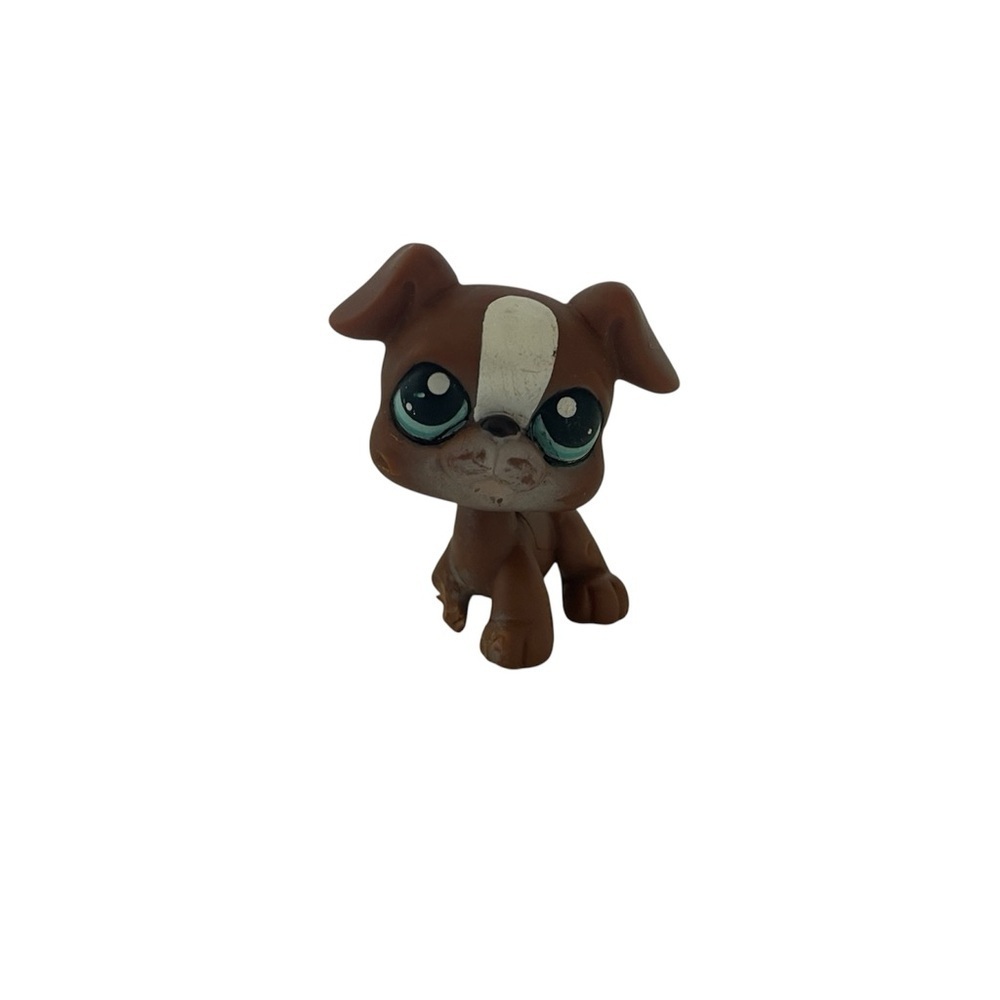 Littlest Pet Shop LPS Boxer Dog #83
Brown White Blue Eyes Loose Figure